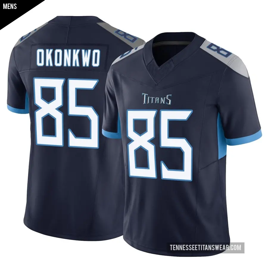 Men's Tennessee Titans ＃85 Chig Okonkwo Navy Limited Vapor F.U.S.E. Jersey