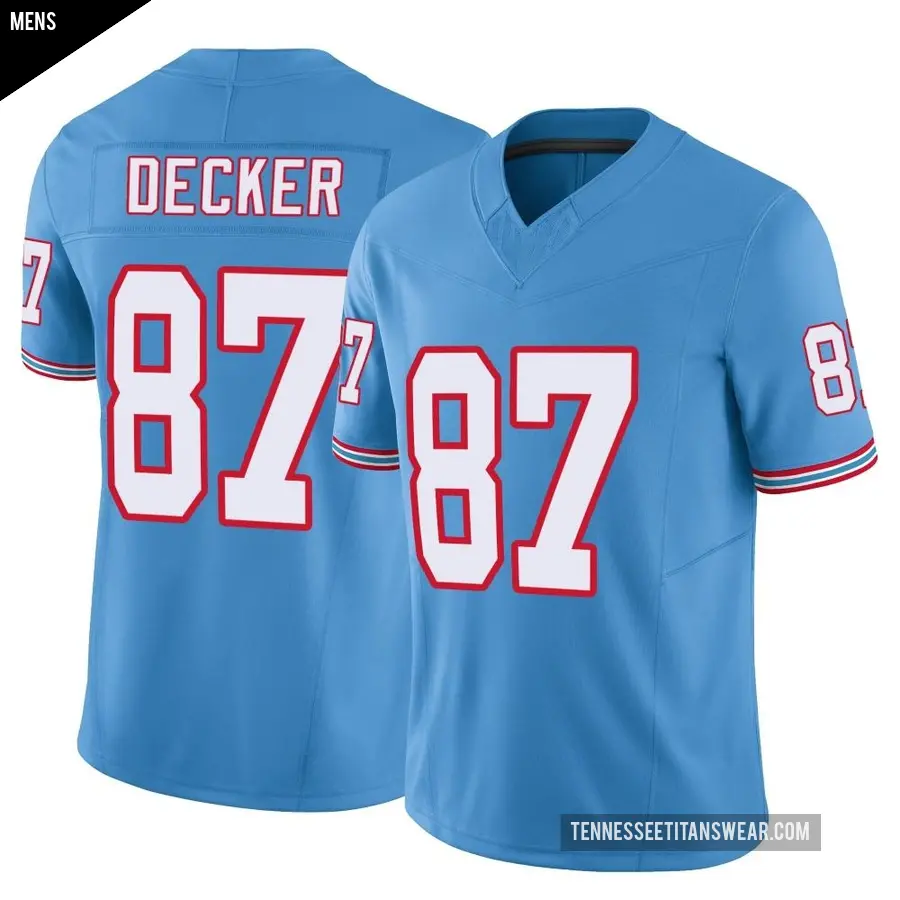 Men's Tennessee Titans ＃87 Eric Decker Light Blue Limited Vapor F.U.S.E. Jersey