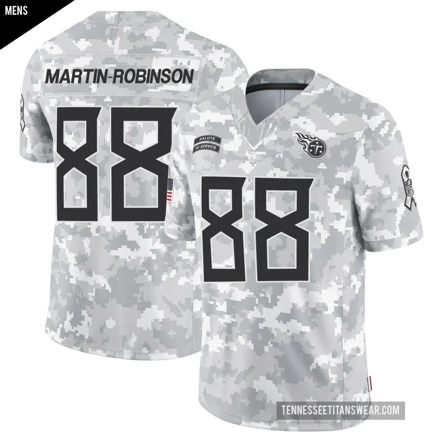 Men's Tennessee Titans ＃88 David Martin-Robinson Arctic Camo Limited 2024 Salute to Service Jersey