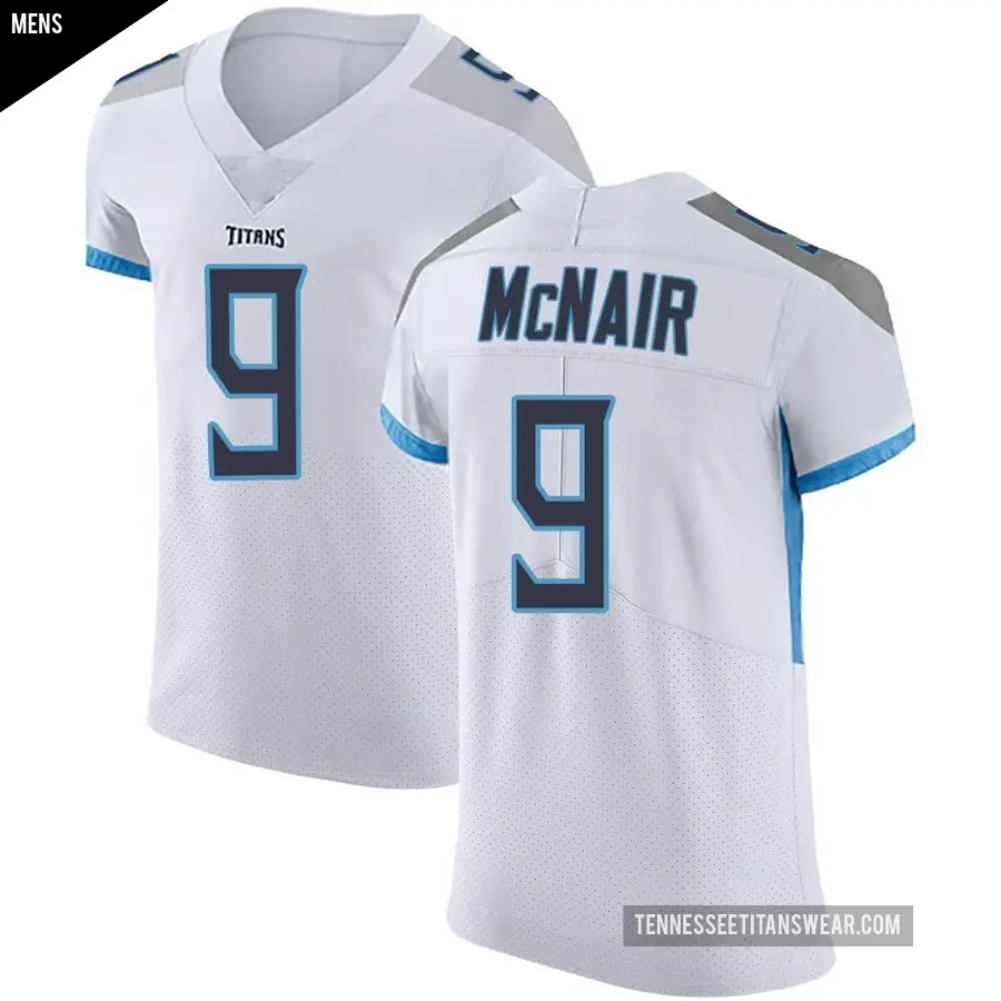 Men's Tennessee Titans ＃9 Steve McNair White Elite Vapor Untouchable Jersey