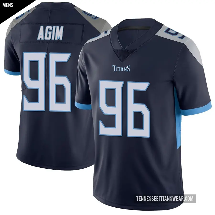 Men's Tennessee Titans ＃96 McTelvin Agim Navy Limited Vapor Untouchable Jersey
