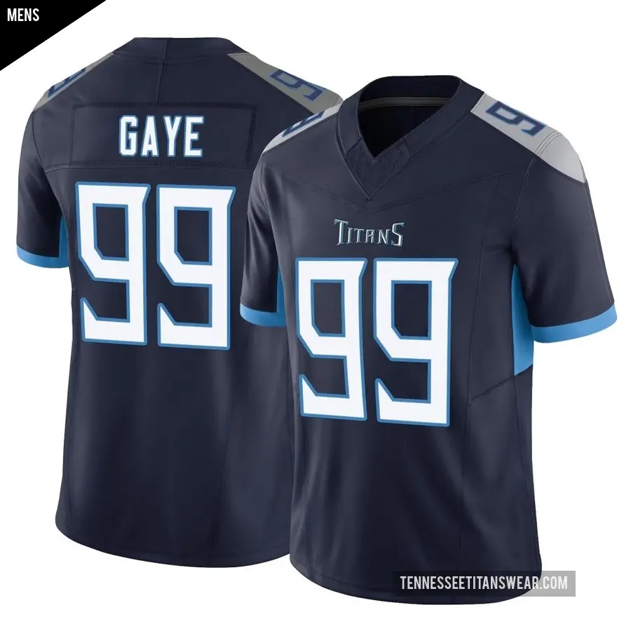 Men's Tennessee Titans ＃99 Ali Gaye Navy Limited Vapor F.U.S.E. Jersey