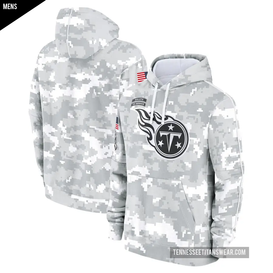Men's Tennessee Titans Arctic Camo 2024 Salute to Service Club Fleece Pullover Hoodie