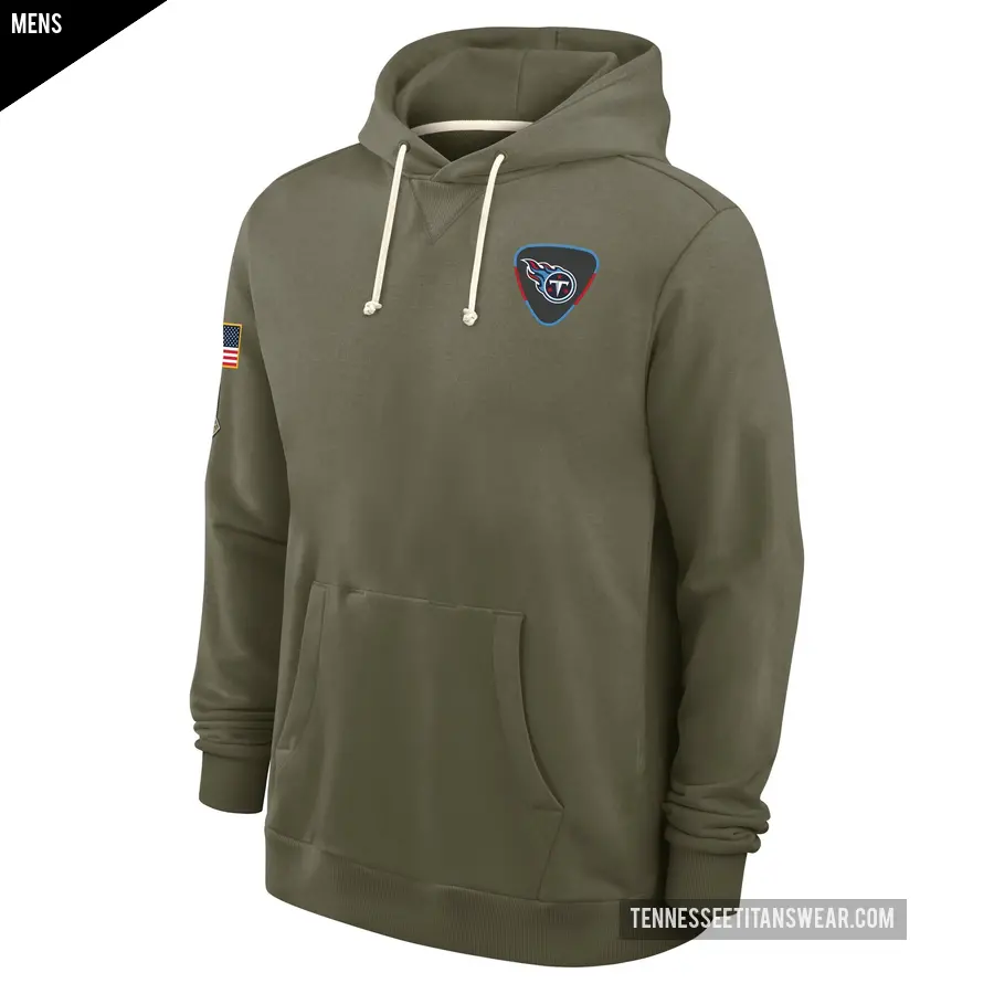 Men's Tennessee Titans Olive 2025 Salute to Service Sideline Hoodie