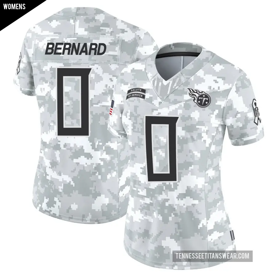 Women's Tennessee Titans ＃0 Micah Bernard Arctic Camo Limited 2024 Salute to Service Jersey