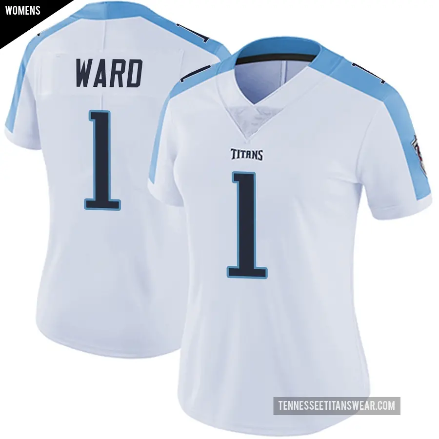 Women's Tennessee Titans ＃1 Cam Ward White Limited Vapor Untouchable Jersey