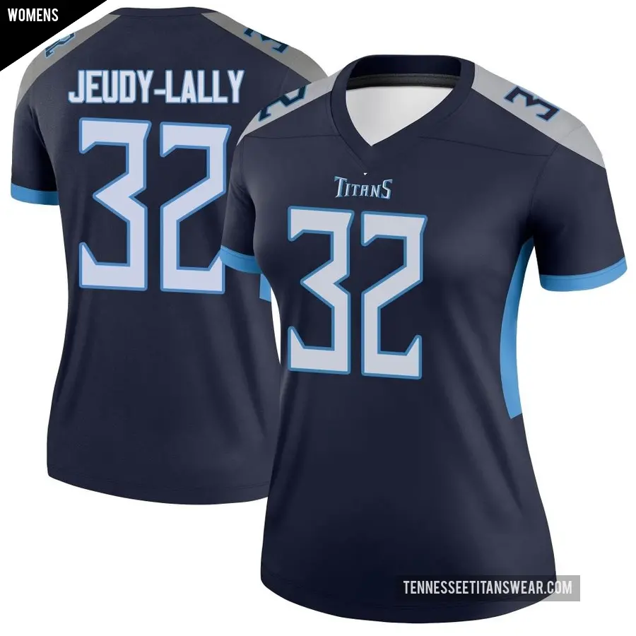 Women's Tennessee Titans ＃32 Gabe Jeudy-Lally Navy Legend Jersey