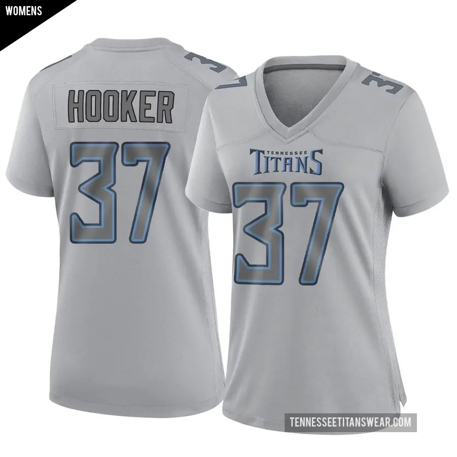 Women's Tennessee Titans ＃37 Amani Hooker Gray Game Atmosphere Fashion Jersey