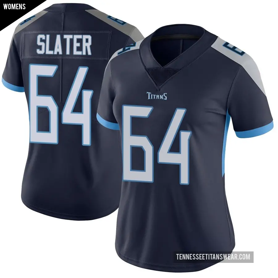 Women's Tennessee Titans ＃64 Jackson Slater Navy Limited Vapor Untouchable Jersey