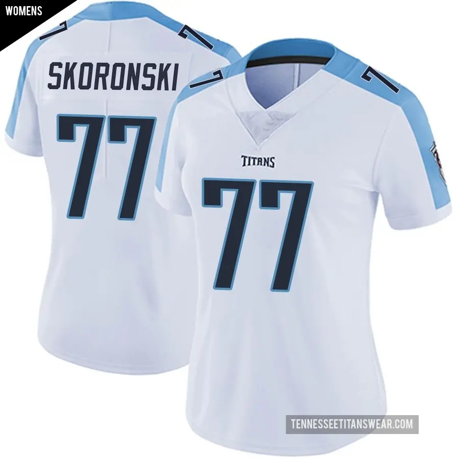 Women's Tennessee Titans ＃77 Peter Skoronski White Limited Vapor Untouchable Jersey