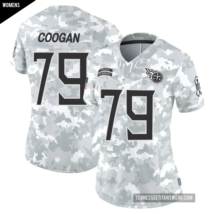 Women's Tennessee Titans ＃79 Pat Coogan Arctic Camo Limited 2024 Salute to Service Jersey