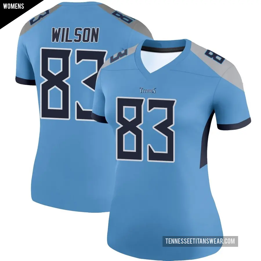 Women's Tennessee Titans ＃83 Joel Wilson Light Blue Legend Jersey