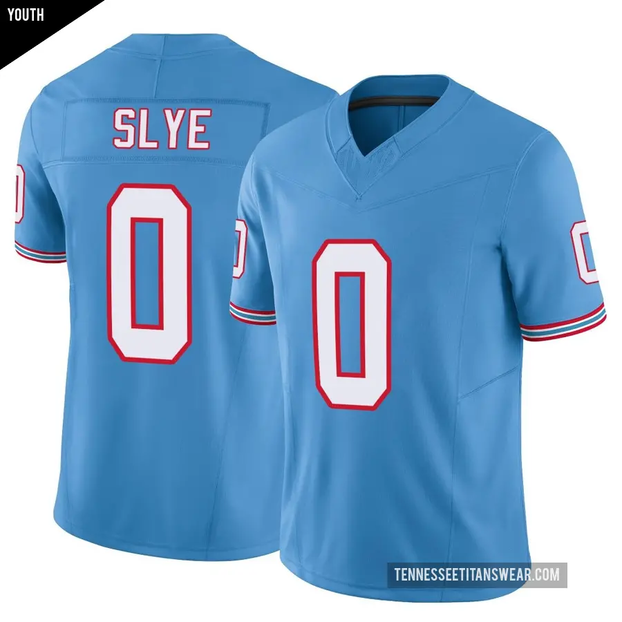 Youth Tennessee Titans ＃0 Joey Slye Light Blue Limited Vapor F.U.S.E. Jersey
