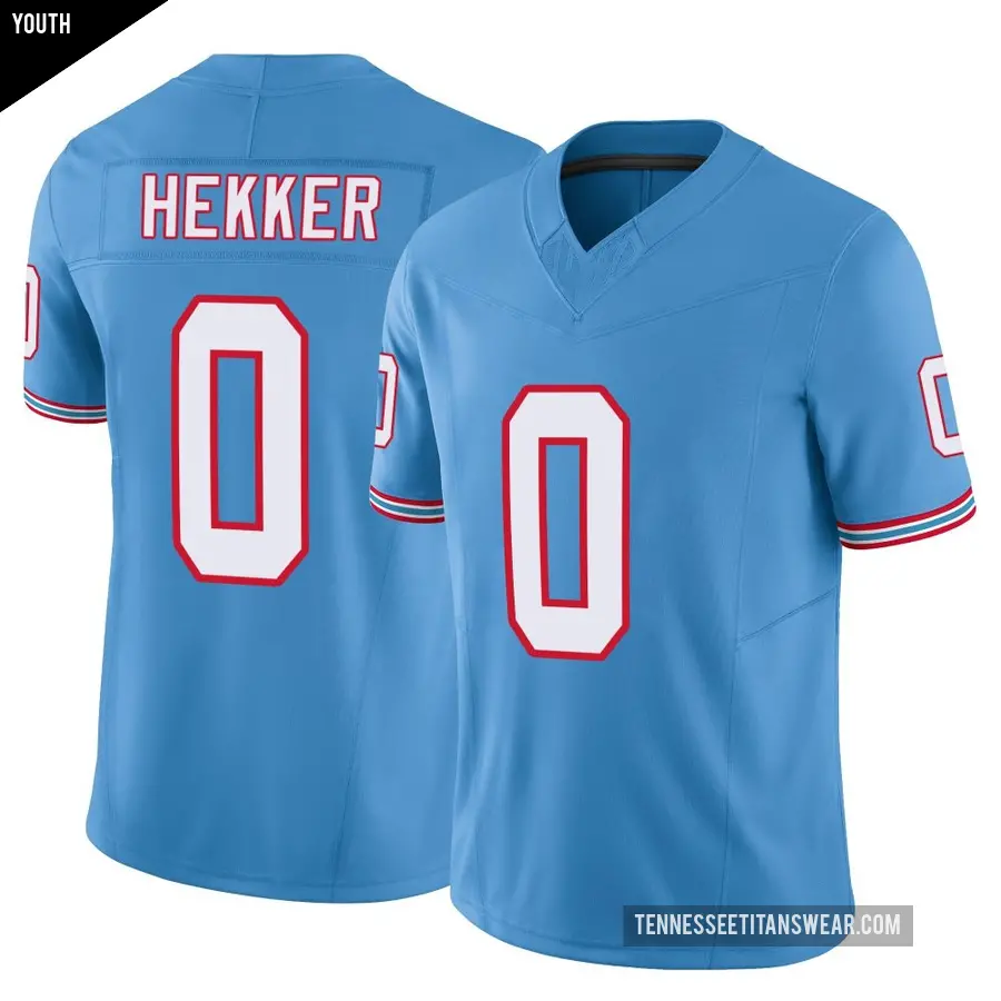 Youth Tennessee Titans ＃0 Johnny Hekker Light Blue Limited Vapor F.U.S.E. Jersey