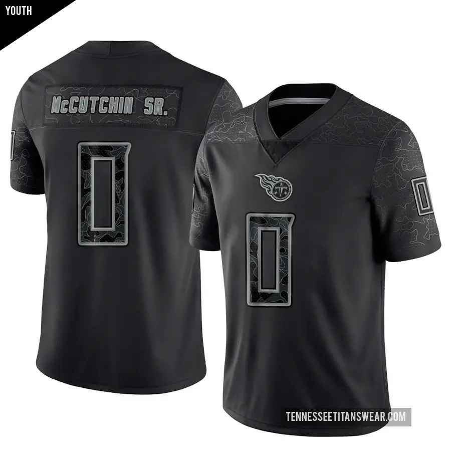 Youth Tennessee Titans ＃0 Latrell McCutchin Sr. Black Limited Reflective Jersey