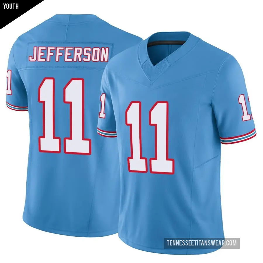 Youth Tennessee Titans ＃11 Van Jefferson Light Blue Limited Vapor F.U.S.E. Jersey