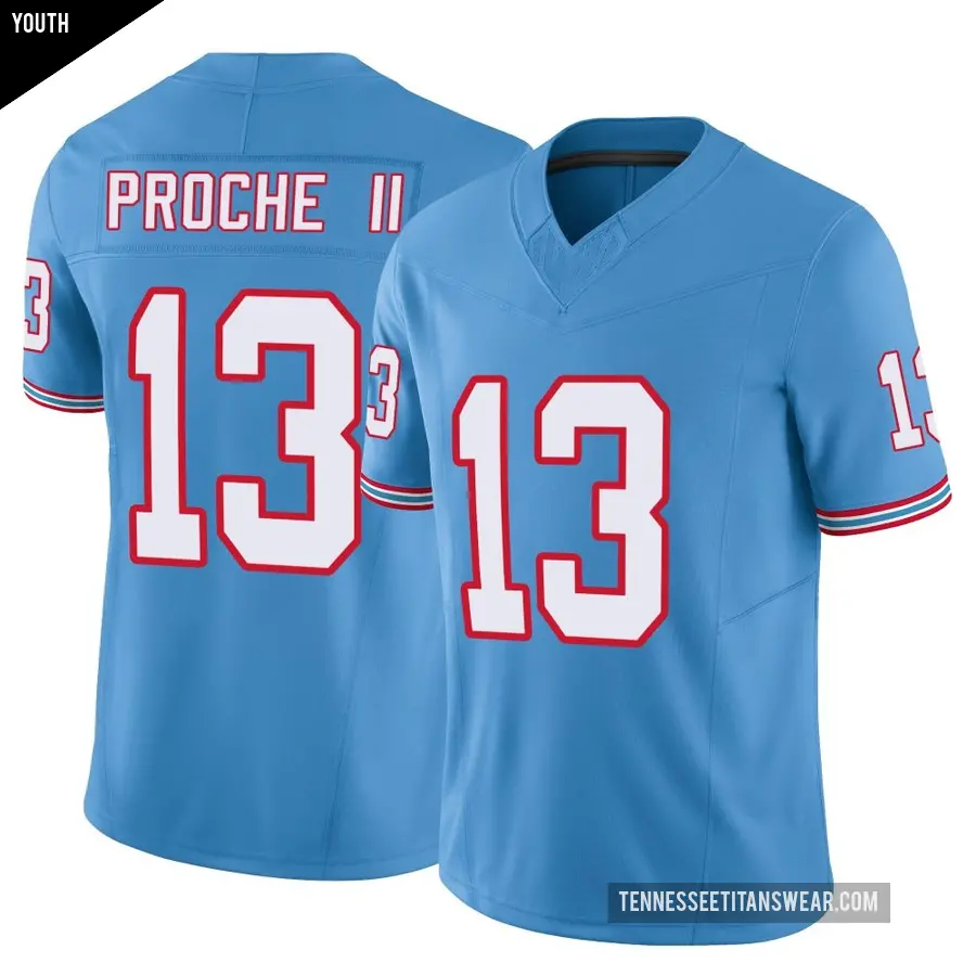 Youth Tennessee Titans ＃13 James Proche II Light Blue Limited Vapor F.U.S.E. Jersey