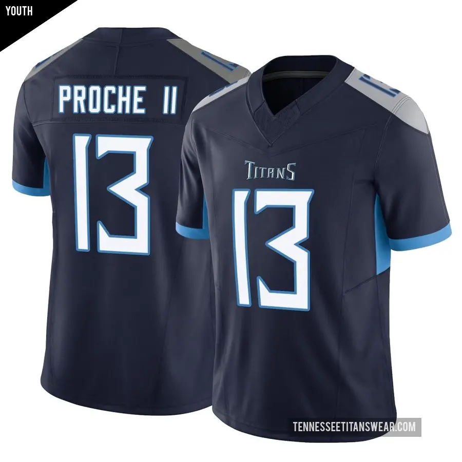 Youth Tennessee Titans ＃13 James Proche II Navy Limited Vapor F.U.S.E. Jersey