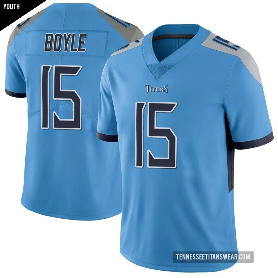 Youth Tennessee Titans ＃15 Tim Boyle Light Blue Limited Vapor Untouchable Jersey