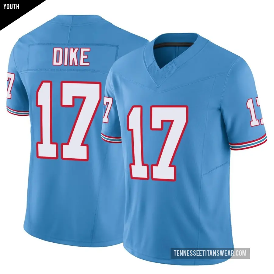 Youth Tennessee Titans ＃17 Chimere Dike Light Blue Limited Vapor F.U.S.E. Jersey