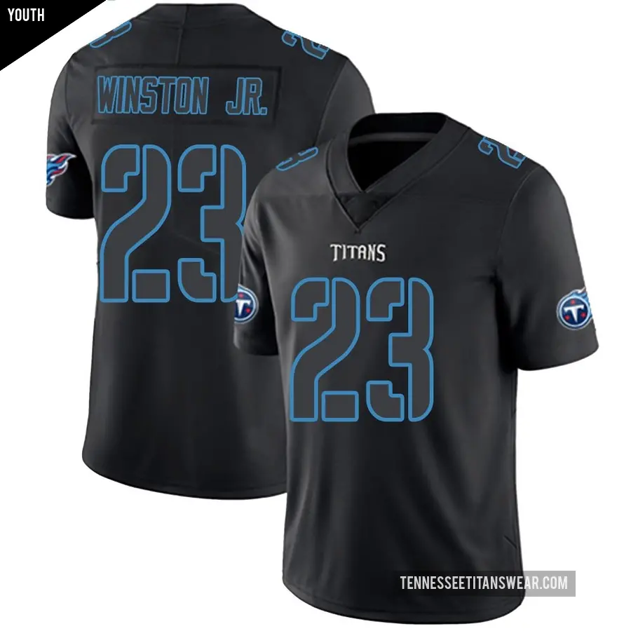 Youth Tennessee Titans ＃23 Kevin Winston Jr. Black Impact Limited Jersey