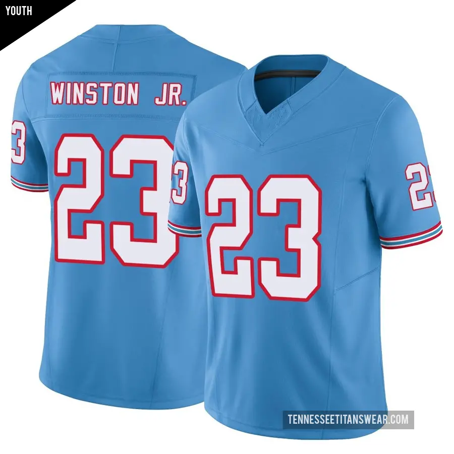 Youth Tennessee Titans ＃23 Kevin Winston Jr. Light Blue Limited Vapor F.U.S.E. Jersey