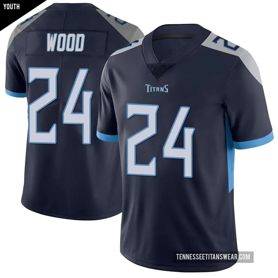 Youth Tennessee Titans ＃24 Julius Wood Navy Limited Vapor Untouchable Jersey