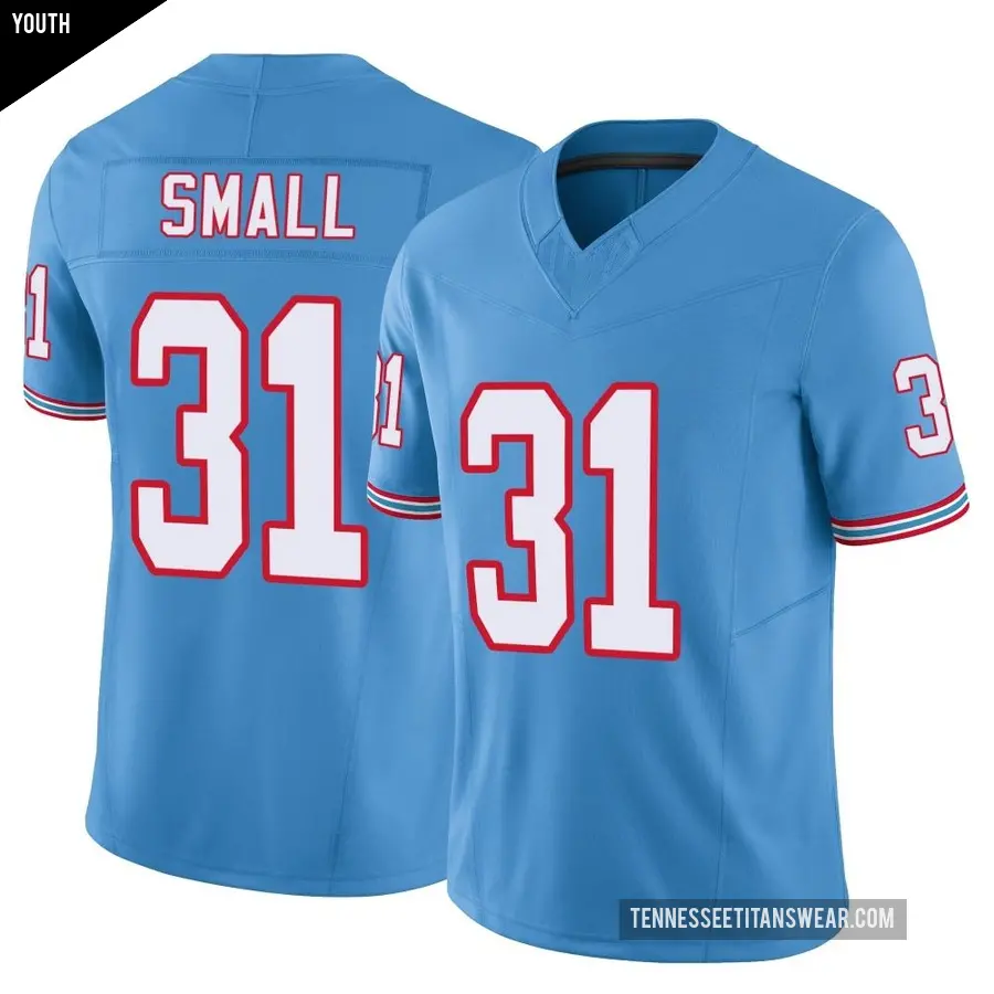 Youth Tennessee Titans ＃31 Jabari Small Light Blue Limited Vapor F.U.S.E. Jersey