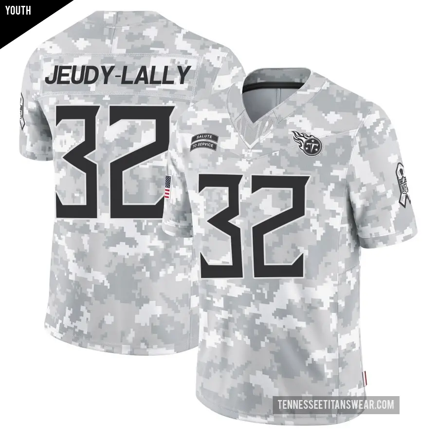 Youth Tennessee Titans ＃32 Gabe Jeudy-Lally Arctic Camo Limited 2024 Salute to Service Jersey