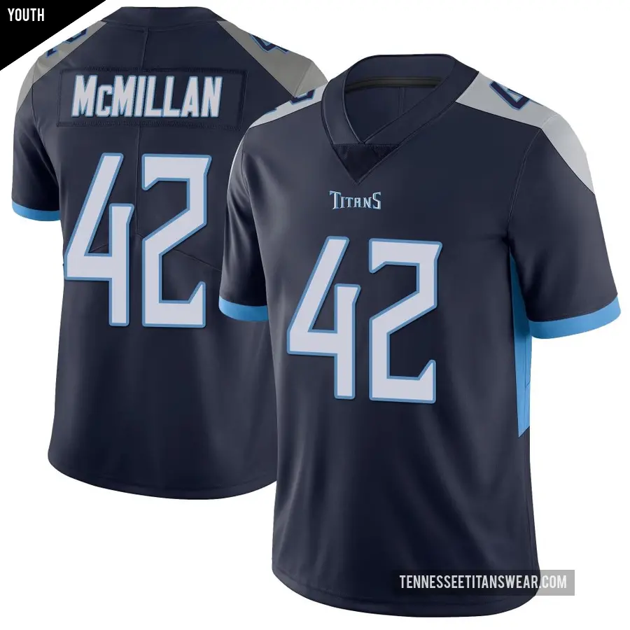Youth Tennessee Titans ＃42 Raekwon McMillan Navy Limited Vapor Untouchable Jersey