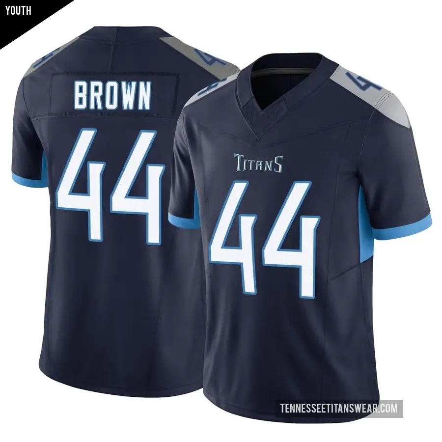 Youth Tennessee Titans ＃44 Mike Brown Navy Limited Vapor F.U.S.E. Jersey