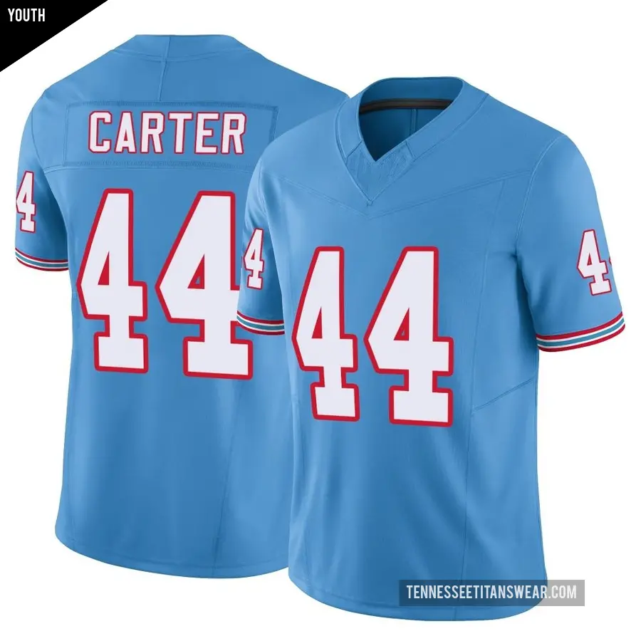 Youth Tennessee Titans ＃44 Tory Carter Light Blue Limited Vapor F.U.S.E. Jersey