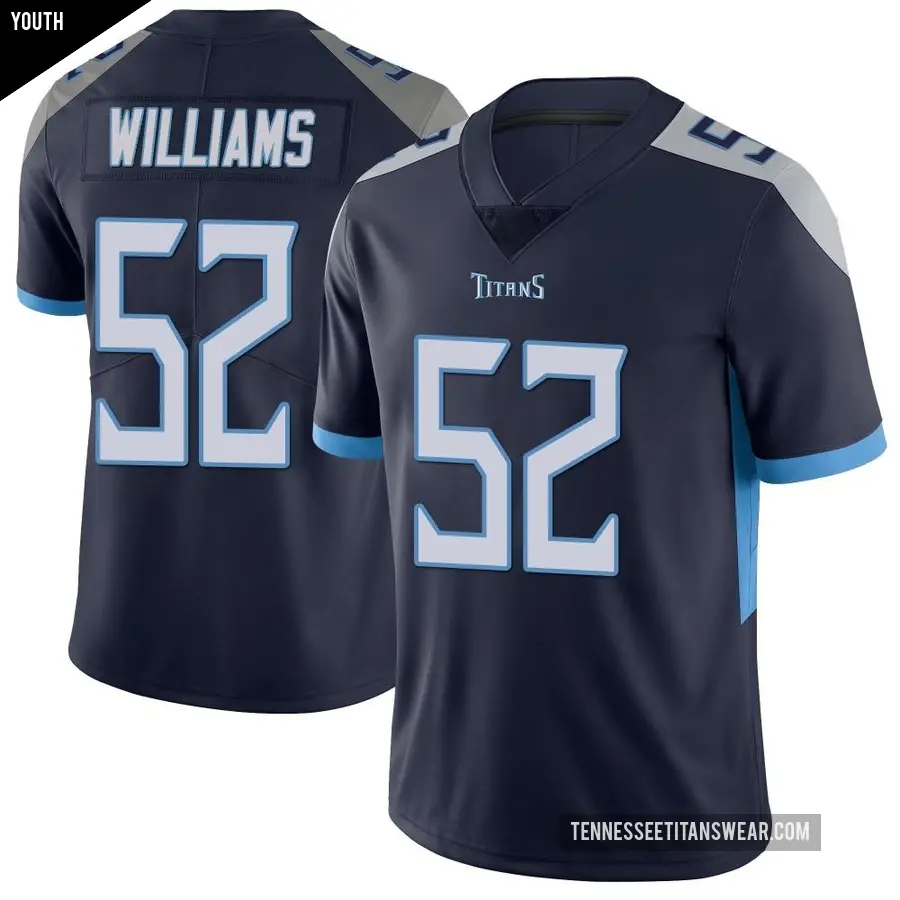 Youth Tennessee Titans ＃52 James Williams Navy Limited Vapor Untouchable Jersey