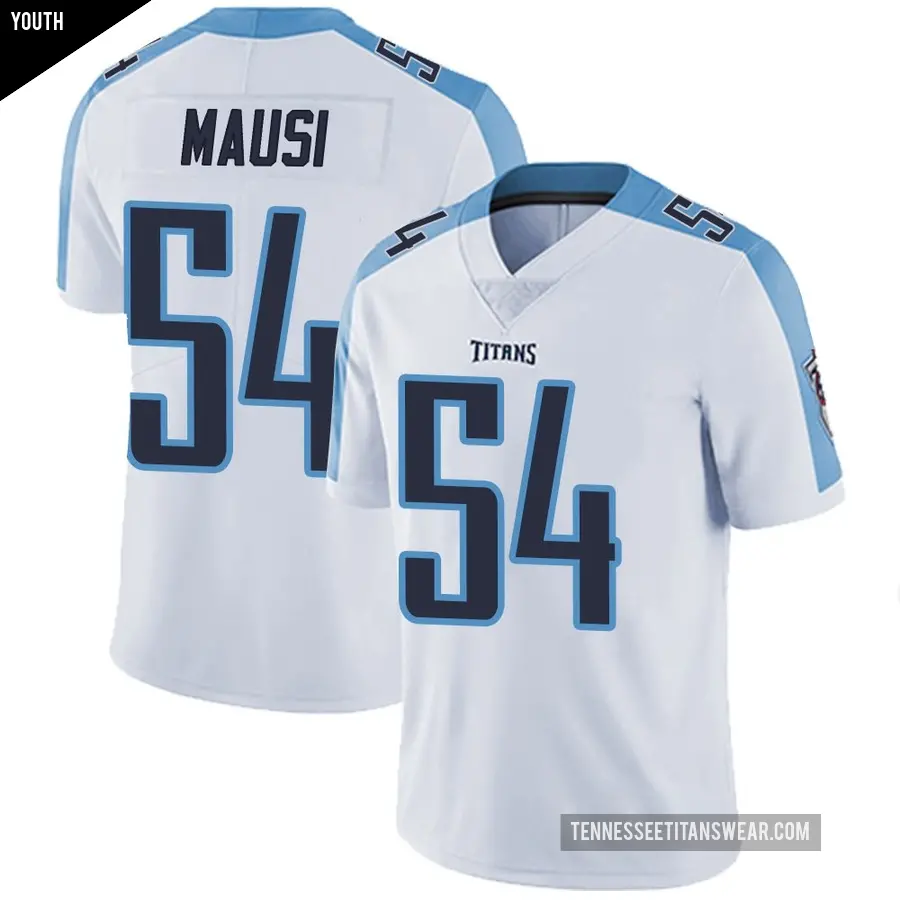 Youth Tennessee Titans ＃54 Dorian Mausi White Limited Vapor Untouchable Jersey