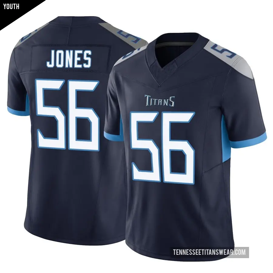 Youth Tennessee Titans ＃56 Truman Jones Navy Limited Vapor F.U.S.E. Jersey