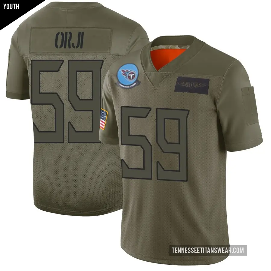 Youth Tennessee Titans ＃59 Anfernee Orji Camo Limited 2019 Salute to Service Jersey