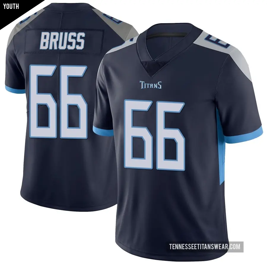 Youth Tennessee Titans ＃66 Logan Bruss Navy Limited Vapor Untouchable Jersey