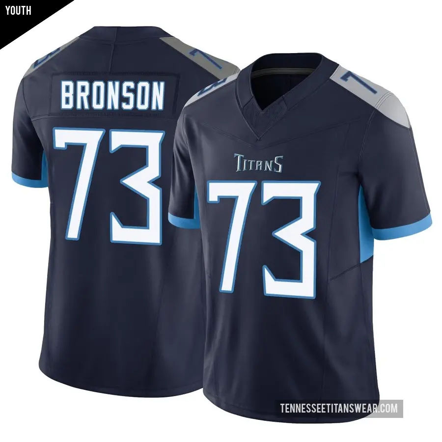 Youth Tennessee Titans ＃73 Josiah Bronson Navy Limited Vapor F.U.S.E. Jersey