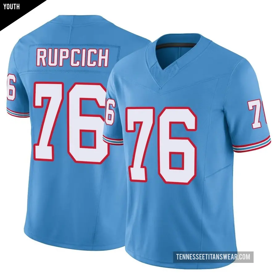 Youth Tennessee Titans ＃76 Andrew Rupcich Light Blue Limited Vapor F.U.S.E. Jersey