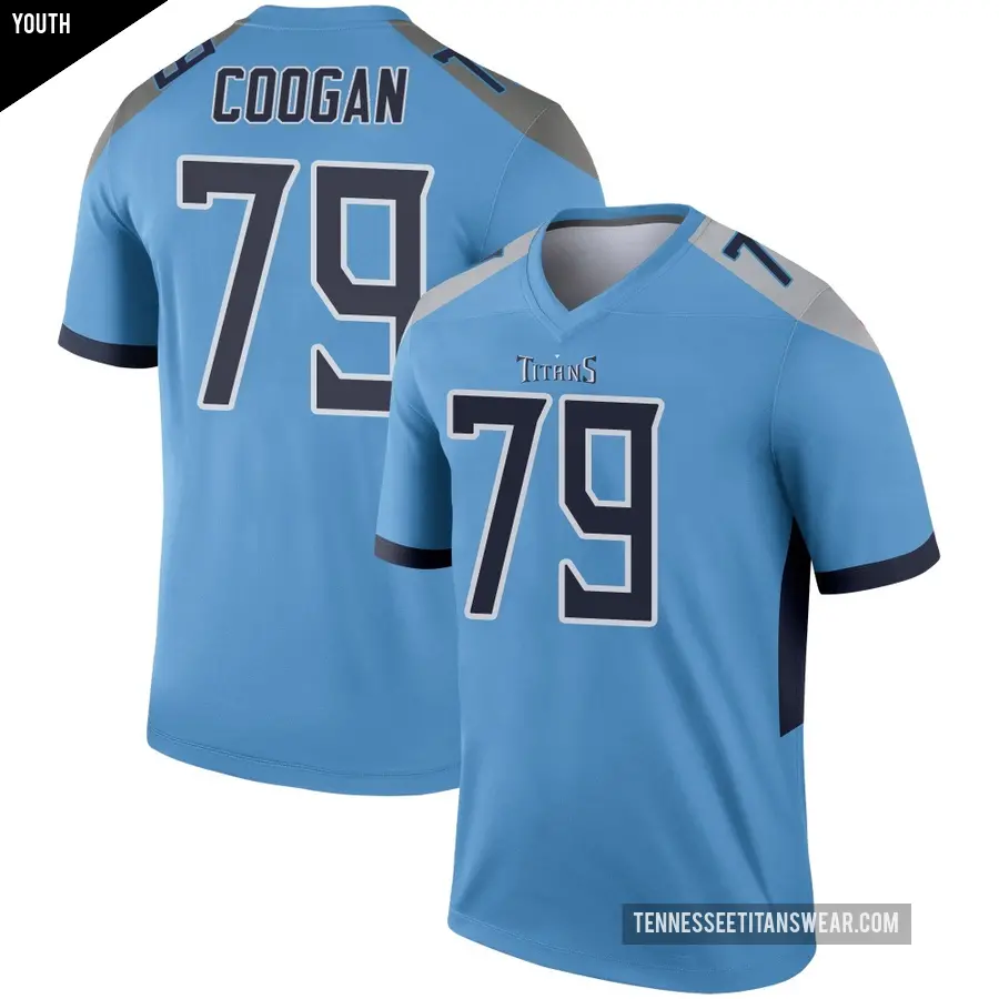 Youth Tennessee Titans ＃79 Pat Coogan Light Blue Legend Jersey