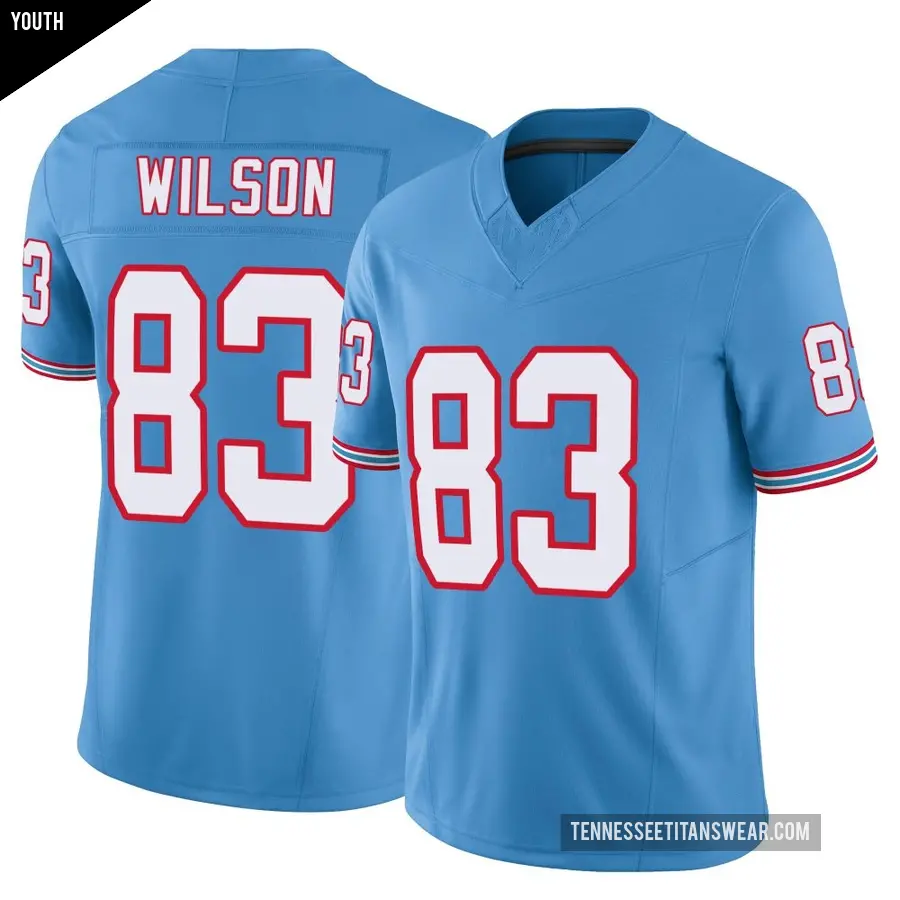 Youth Tennessee Titans ＃83 Joel Wilson Light Blue Limited Vapor F.U.S.E. Jersey