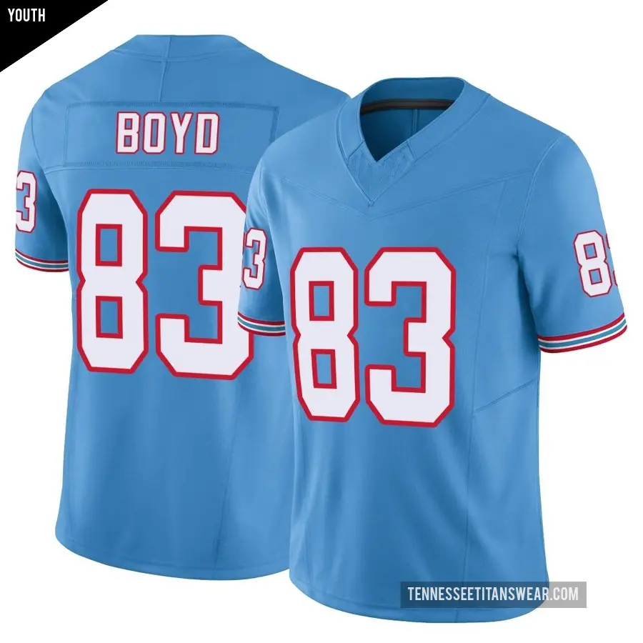 Youth Tennessee Titans ＃83 Tyler Boyd Light Blue Limited Vapor F.U.S.E. Jersey
