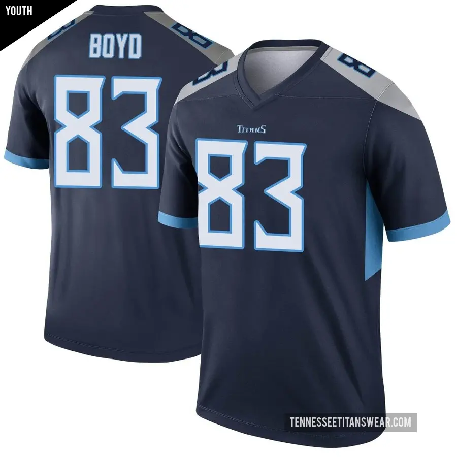 Youth Tennessee Titans ＃83 Tyler Boyd Navy Legend Jersey