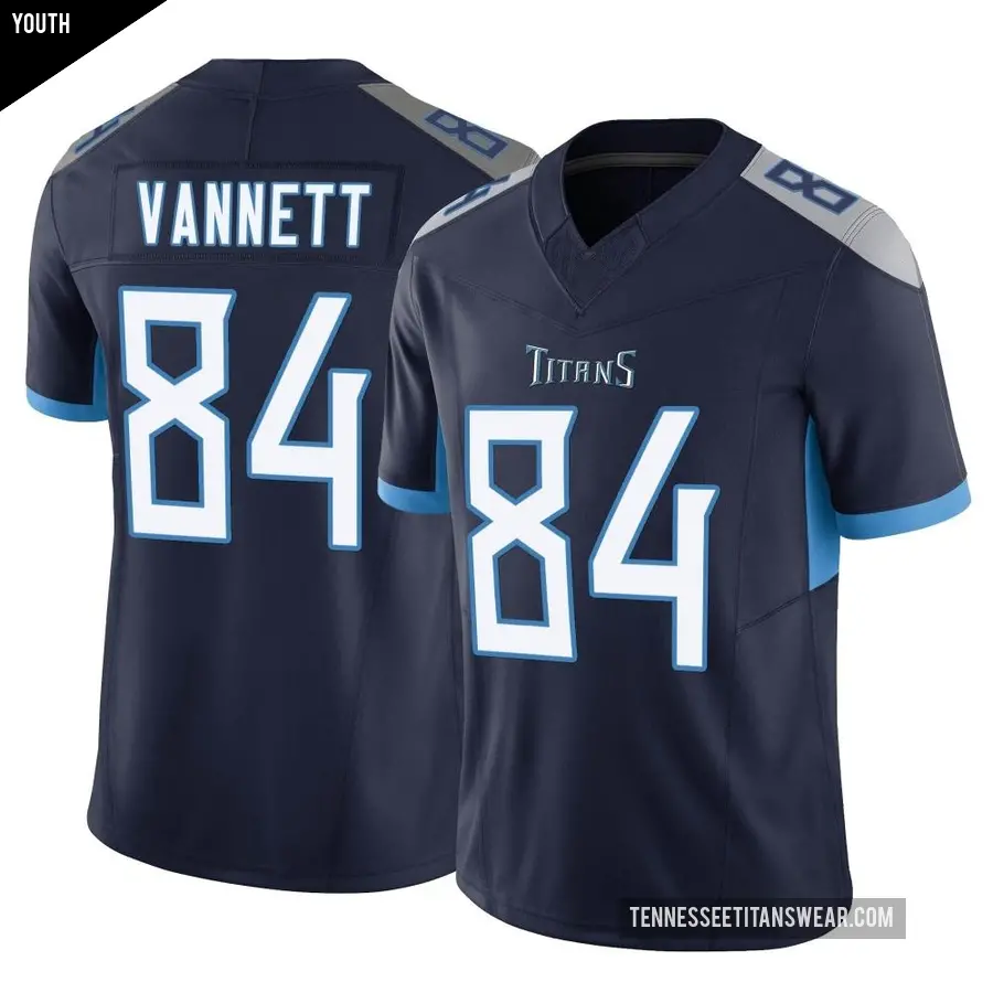 Youth Tennessee Titans ＃84 Nick Vannett Navy Limited Vapor F.U.S.E. Jersey