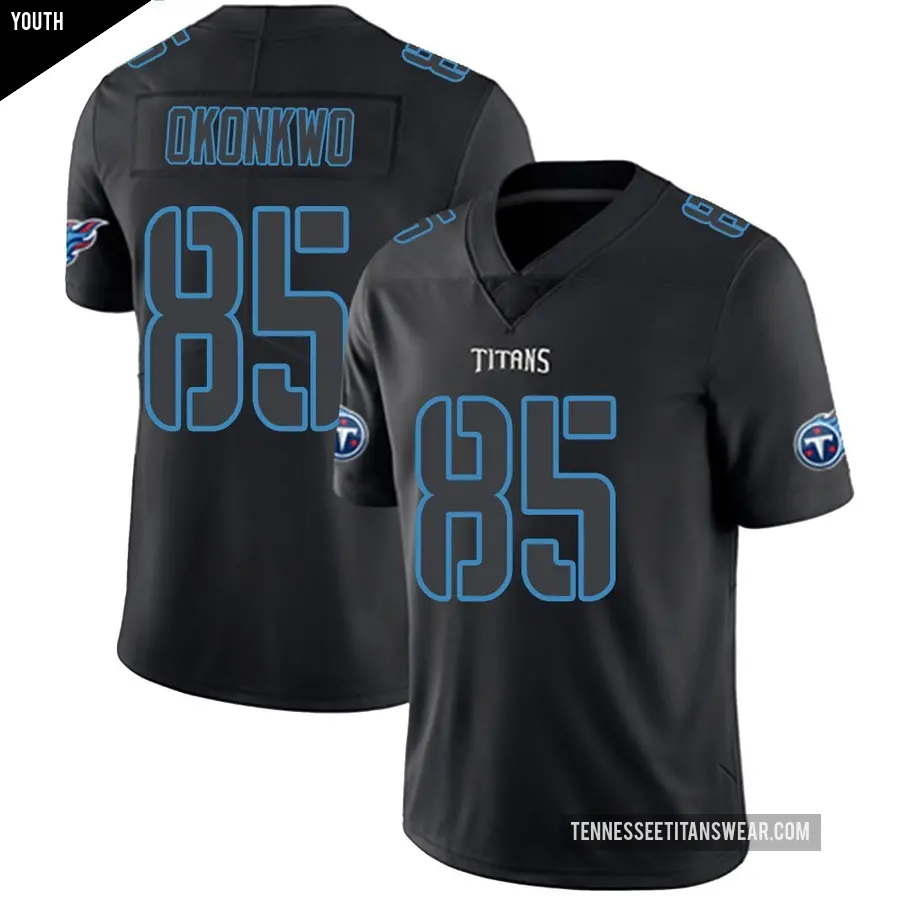 Youth Tennessee Titans ＃85 Chig Okonkwo Black Impact Limited Jersey