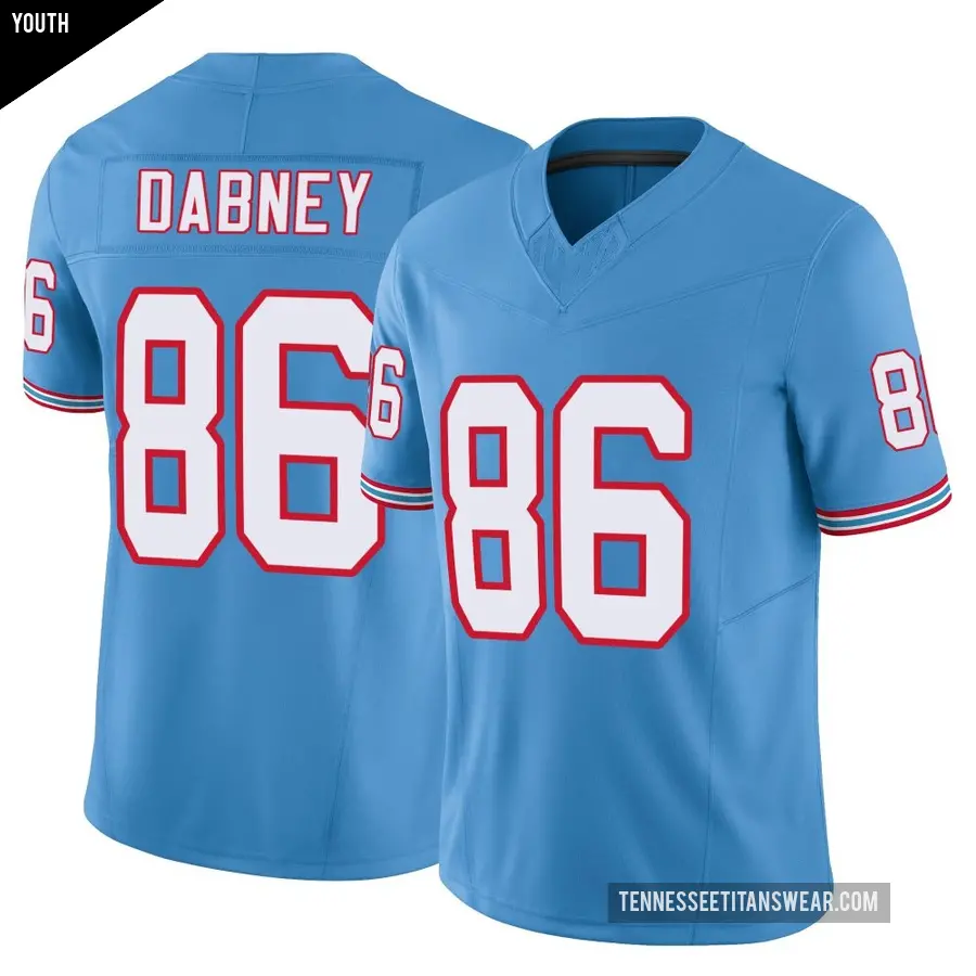 Youth Tennessee Titans ＃86 Drake Dabney Light Blue Limited Vapor F.U.S.E. Jersey