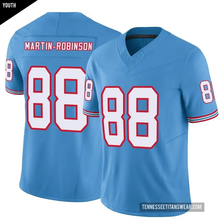 Youth Tennessee Titans ＃88 David Martin-Robinson Light Blue Limited Vapor F.U.S.E. Jersey