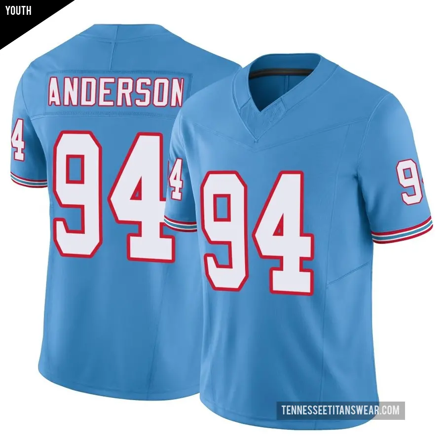 Youth Tennessee Titans ＃94 Abdullah Anderson Light Blue Limited Vapor F.U.S.E. Jersey
