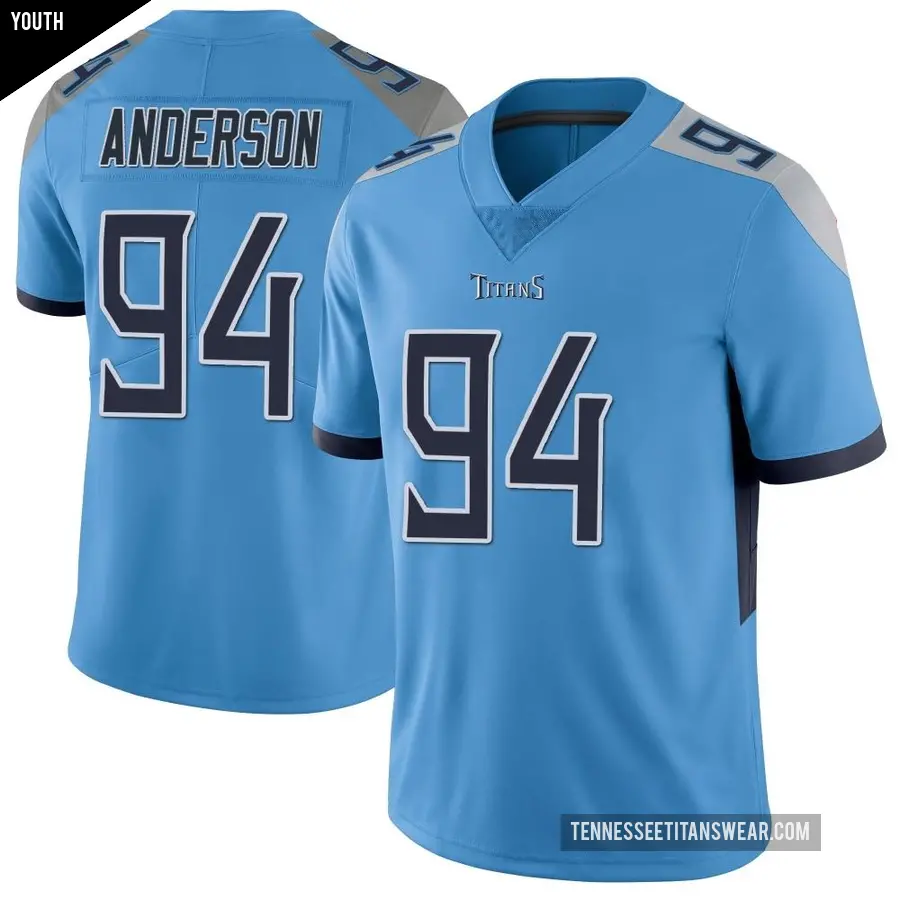 Youth Tennessee Titans ＃94 Abdullah Anderson Light Blue Limited Vapor Untouchable Jersey