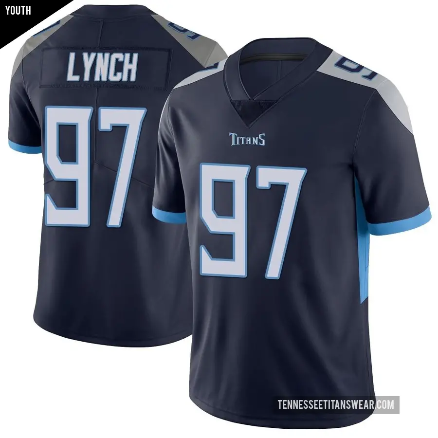 Youth Tennessee Titans ＃97 James Lynch Navy Limited Vapor Untouchable Jersey